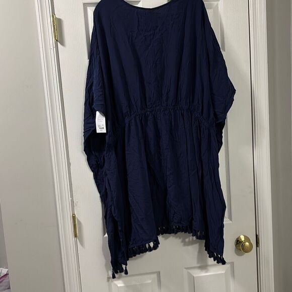 Cacique Navy Blue Swimsuit Cover Up Size 18/20 C1-12 - Picture 3 of 3